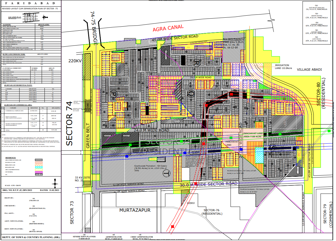 HUDA PLOT SECTOR-75 FARIDABAD MAP