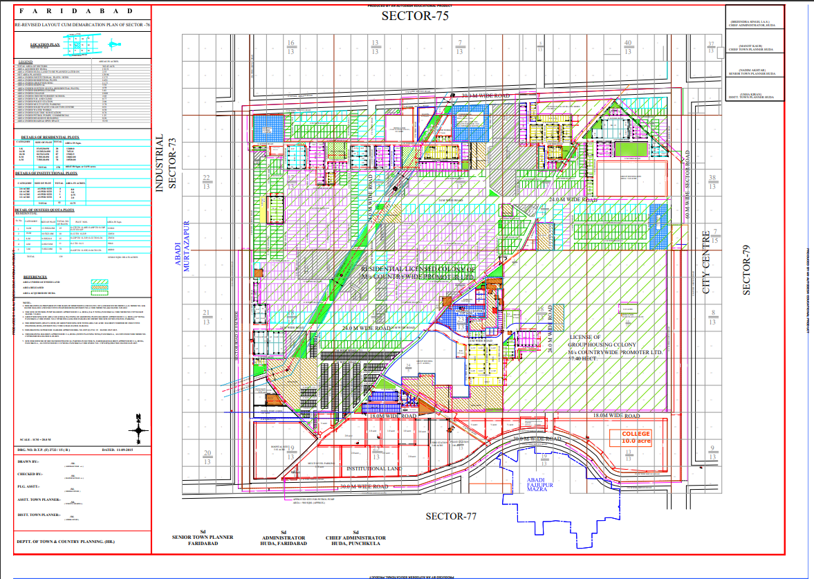 HUDA PLOT SECTOR-76 FARIDABAD MAP