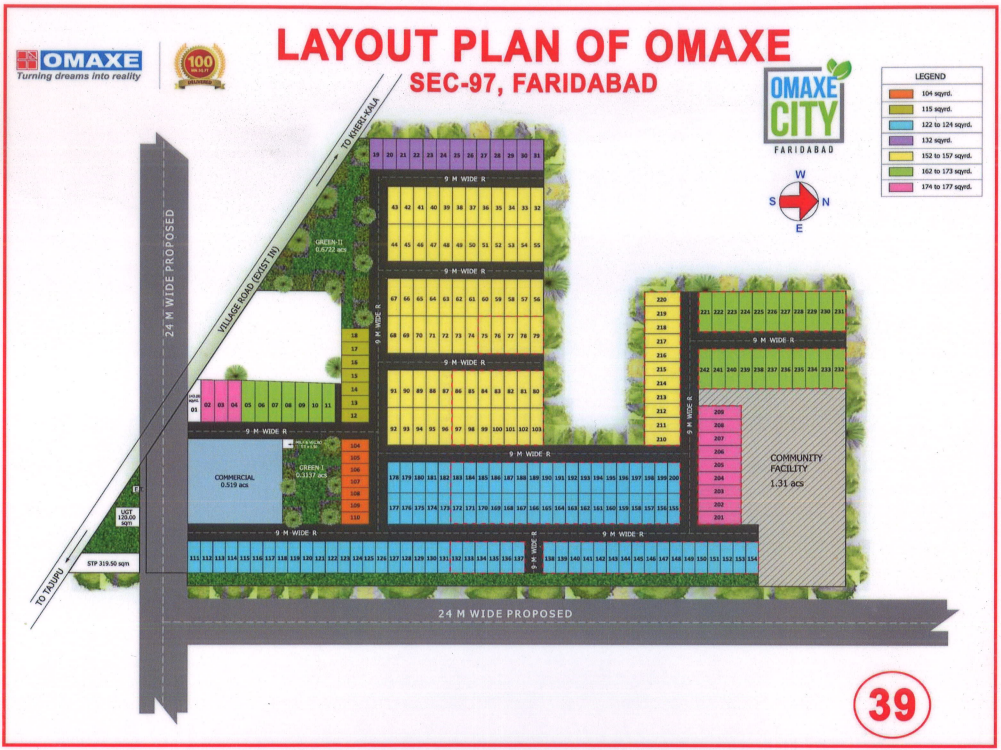 Omaxe City Plot Sector-97 Faridabad Map