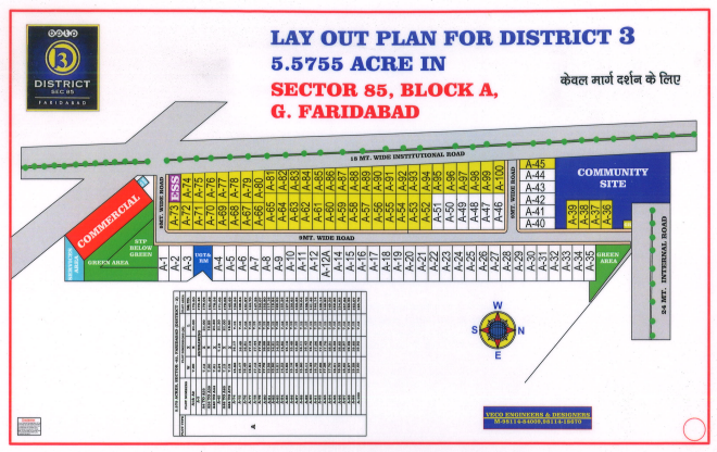 BPTP BPTP-DISCRICT-3-Sector-85-Faridabad-Map